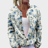 Patrícia - Podzimní květinový cardigan