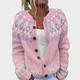 Daniela - Podzimní květinový cardigan