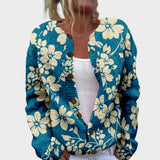 Mariana - Podzimní květinový cardigan