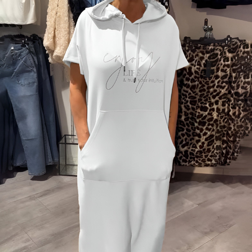 Sásquia - Casual šaty s kapucí