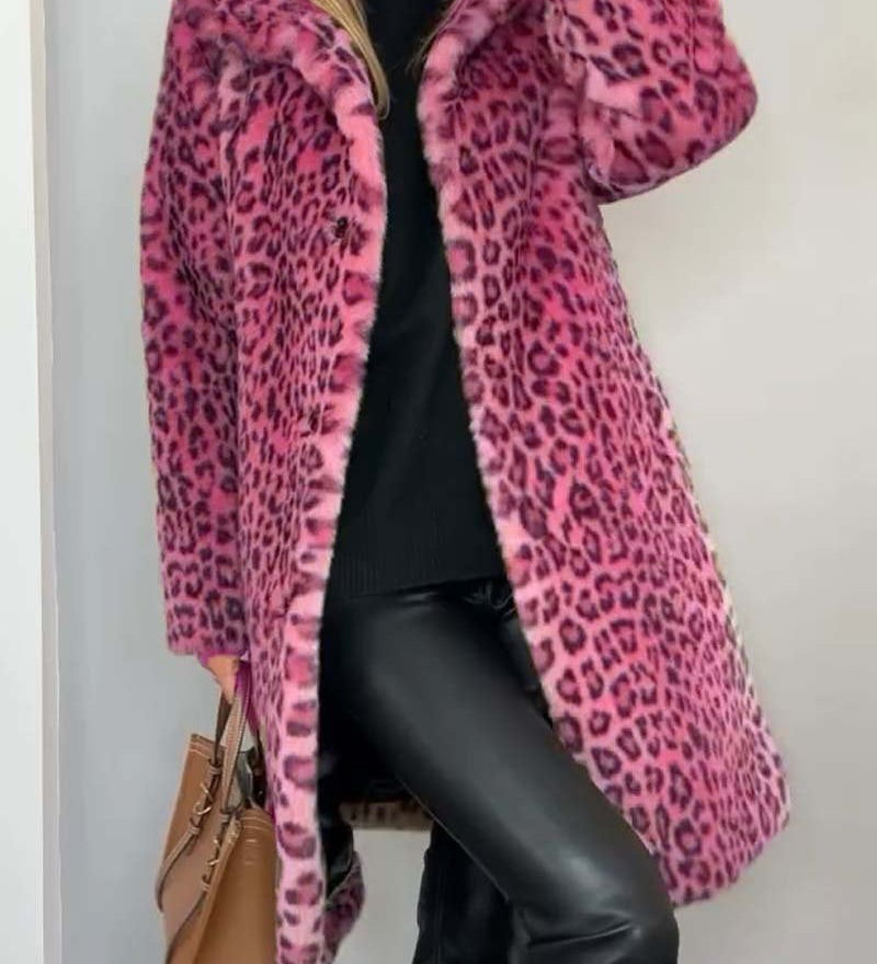 Leia - Dlouhý leopardí kabát