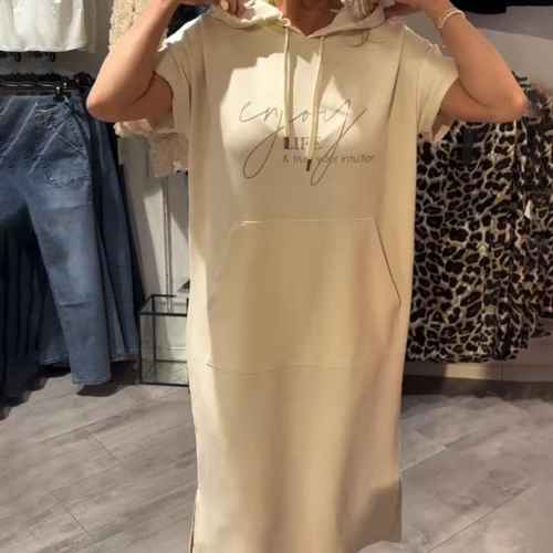 Sásquia - Casual šaty s kapucí