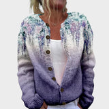 Inês - Podzimní květinový cardigan