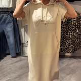 Sásquia - Casual šaty s kapucí