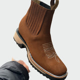 Kožené cowboyské boty