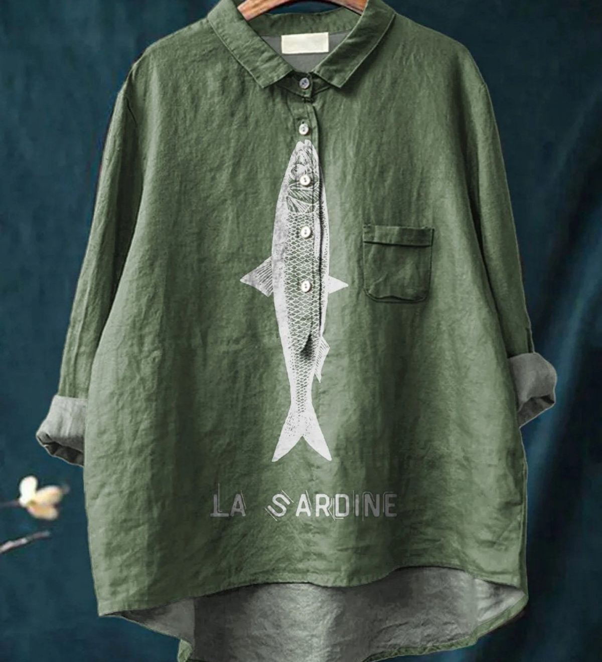 Sofia - Košile Casual s Designem Sardinky