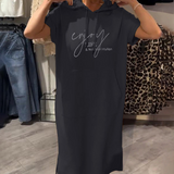Sásquia - Casual šaty s kapucí