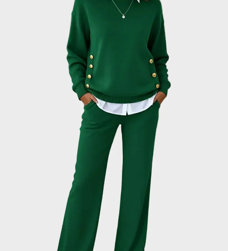 Lena - Elegantní svetr s knoflíky