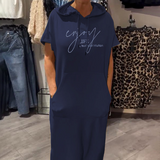 Sásquia - Casual šaty s kapucí
