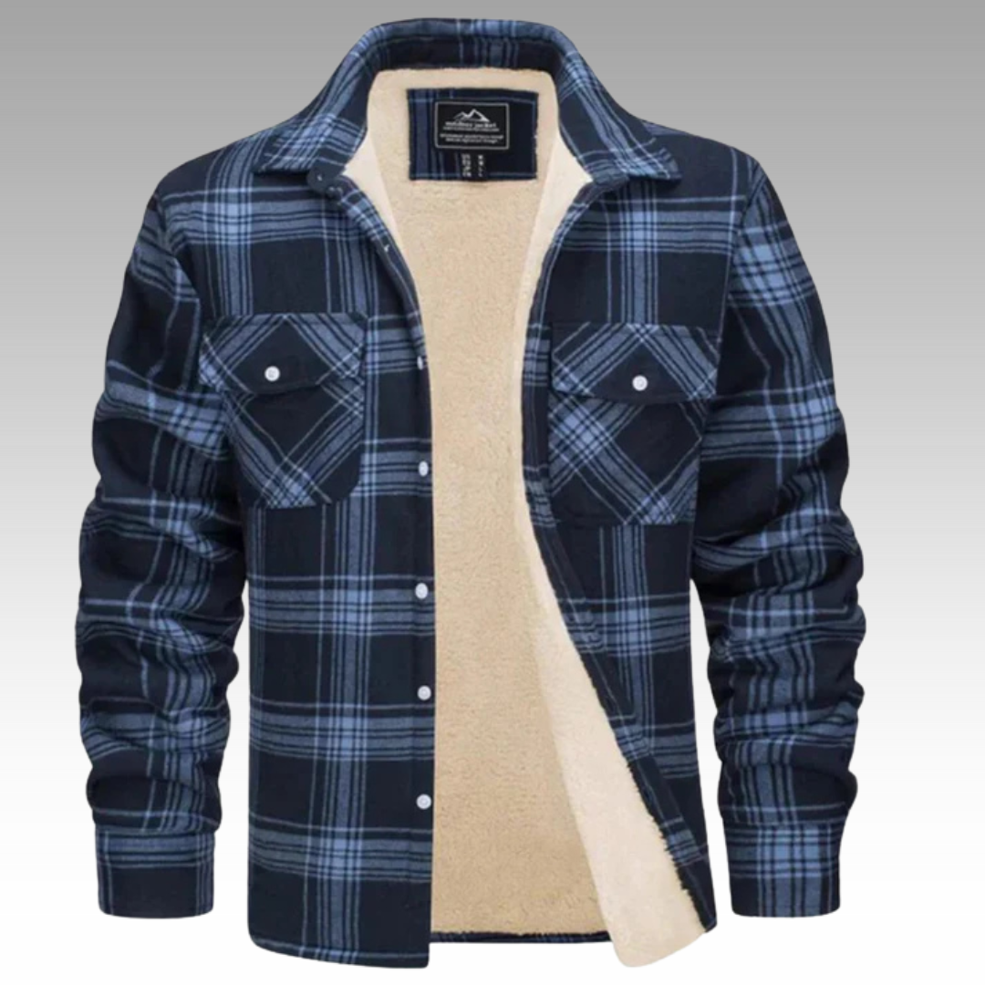 Tiago - Trucker kabát s pruhy z fleece