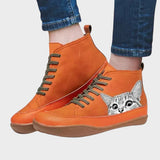 Kitty - Kožené boty pro milovníky koček