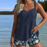 Serafina - Tankini pruhovaný s bikinovými kalhotkami ve dvou kusech