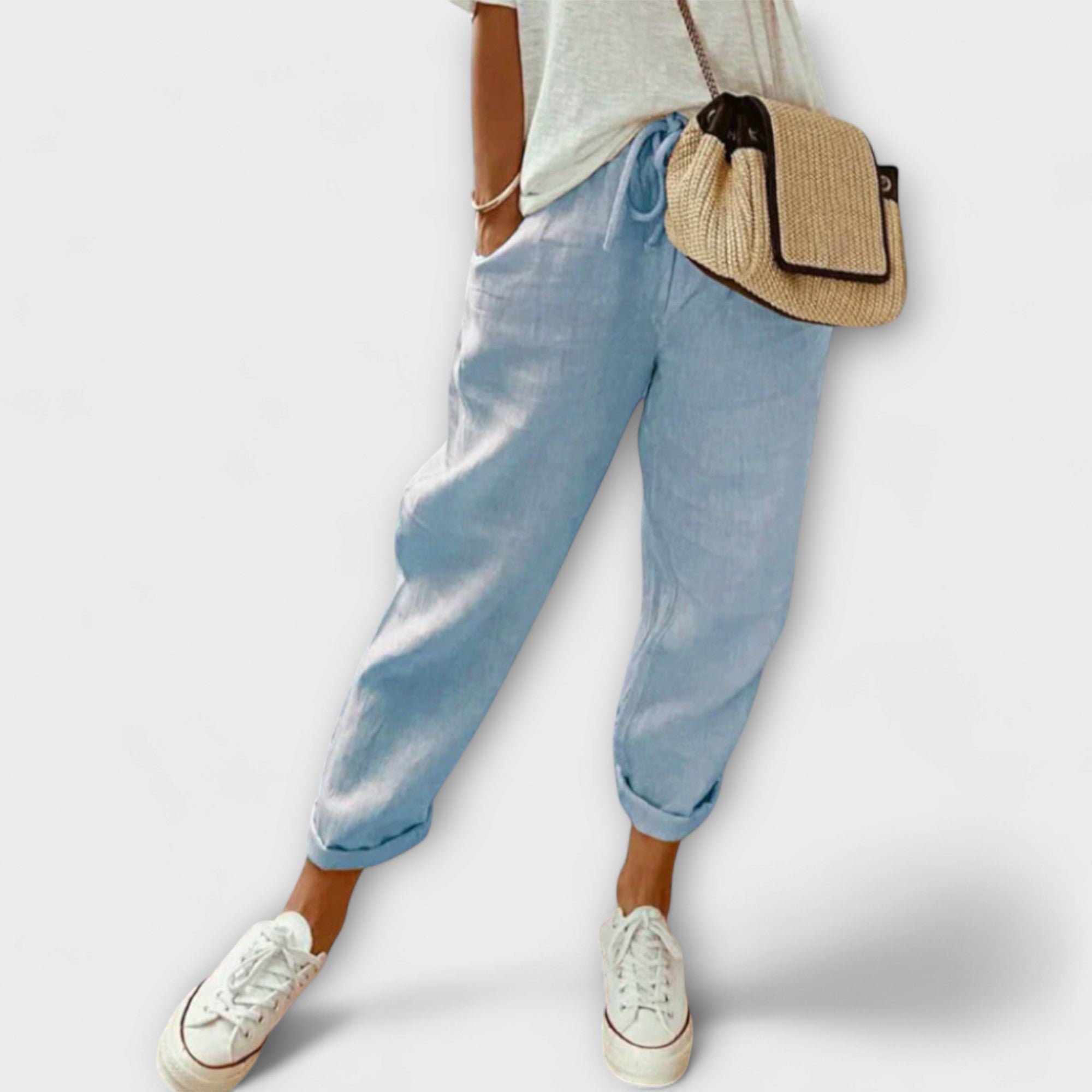 Bibi - Moderní a casual lněné kalhoty