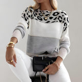 Júlia - Casual Leopardí Svetr