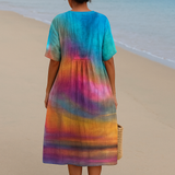 Ema - Šaty s tie-dye vzorem při západu slunce