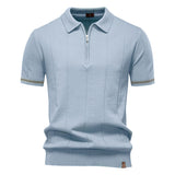 Polo s polo zipem - Vertikální textura