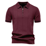 Polo s polo zipem - Vertikální textura