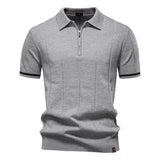 Polo s polo zipem - Vertikální textura