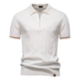 Polo s polo zipem - Vertikální textura
