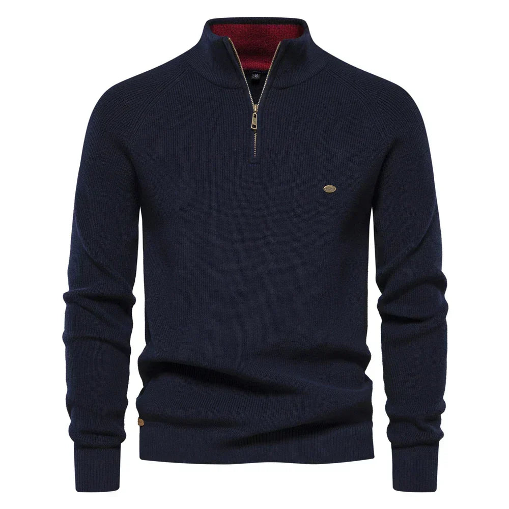 Pulovr s polo zipem - Prodyšný