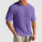 T-Shirt z Mřížkované Tkaniny - Udržení Tvaru