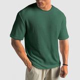 T-Shirt z Mřížkované Tkaniny - Udržení Tvaru