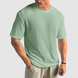 T-Shirt z Mřížkované Tkaniny - Udržení Tvaru
