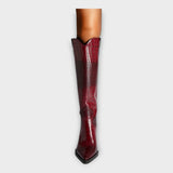 Boty s designem krokodýlí kůže a elegantním podpatkem