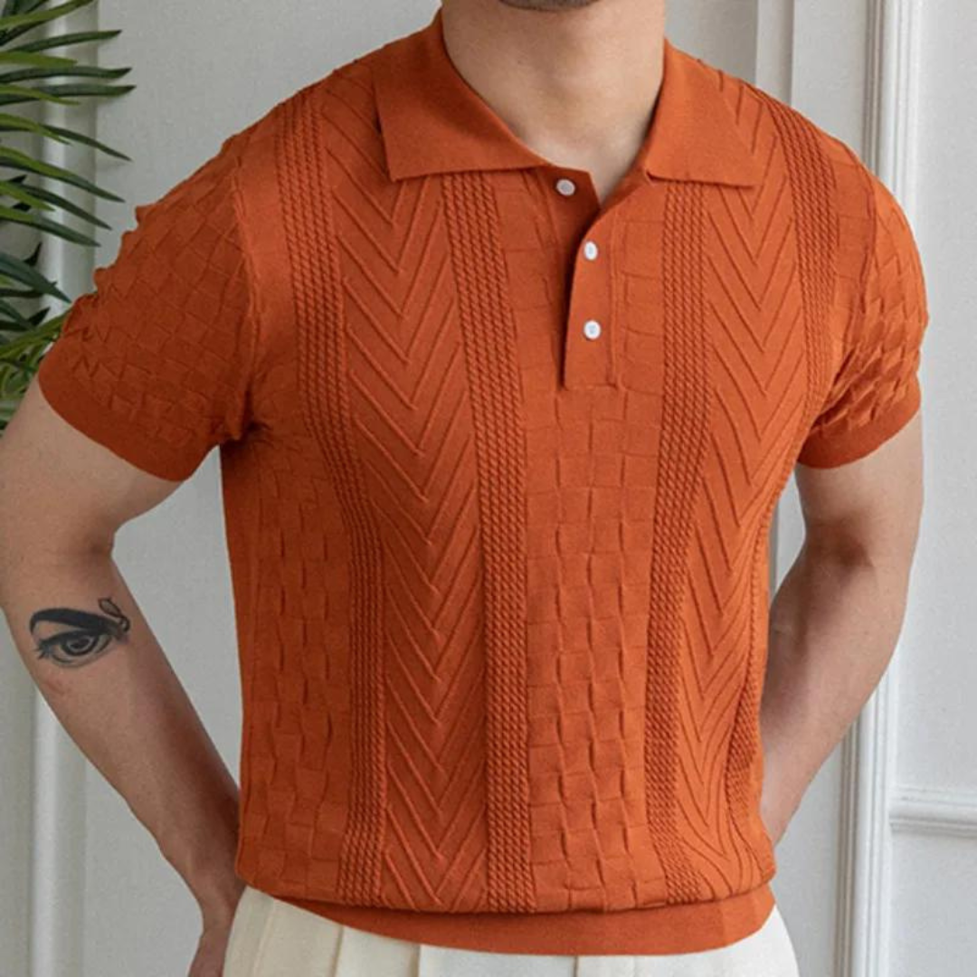 Polo - Texturovaná Jacquardová směs
