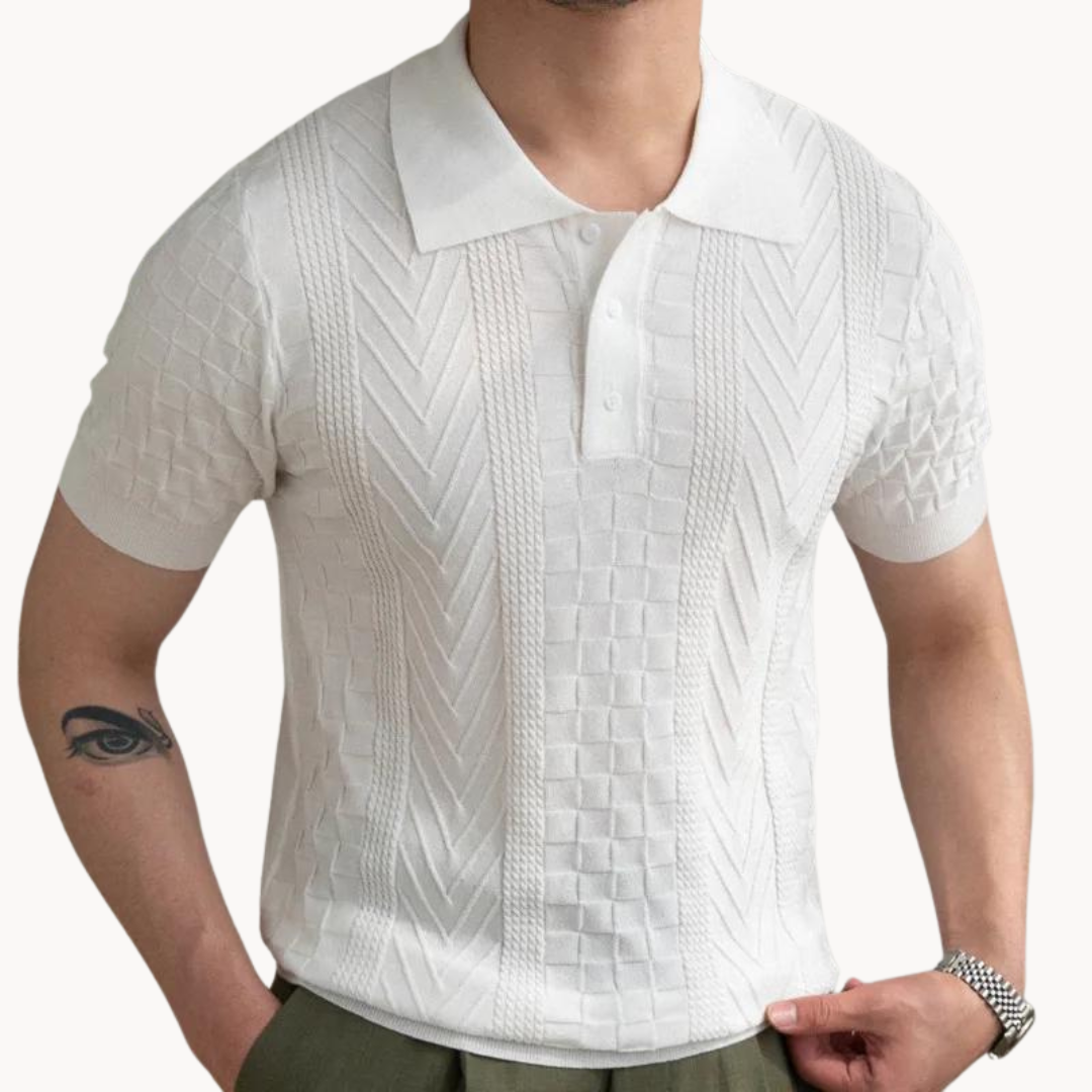 Polo - Texturovaná Jacquardová směs