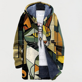 Svetr s geometrickým vzorem pro kočky