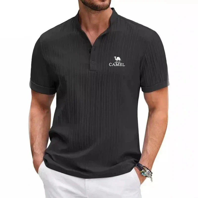 Kamelový Retro Polo