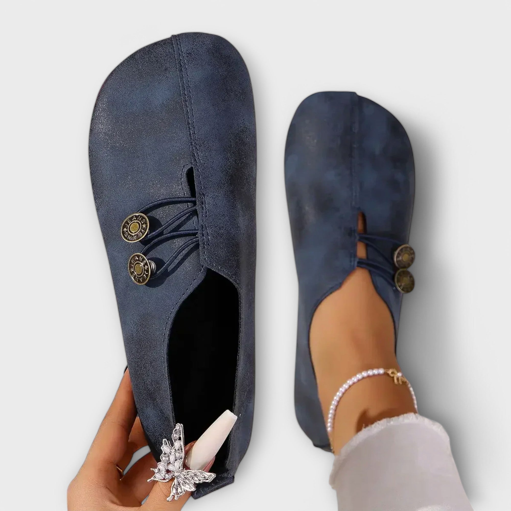 Kožené baleríny