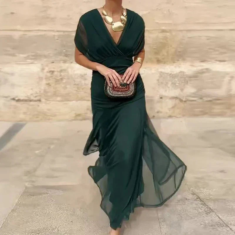 Luana - Elegantní šaty s výstřihem do V