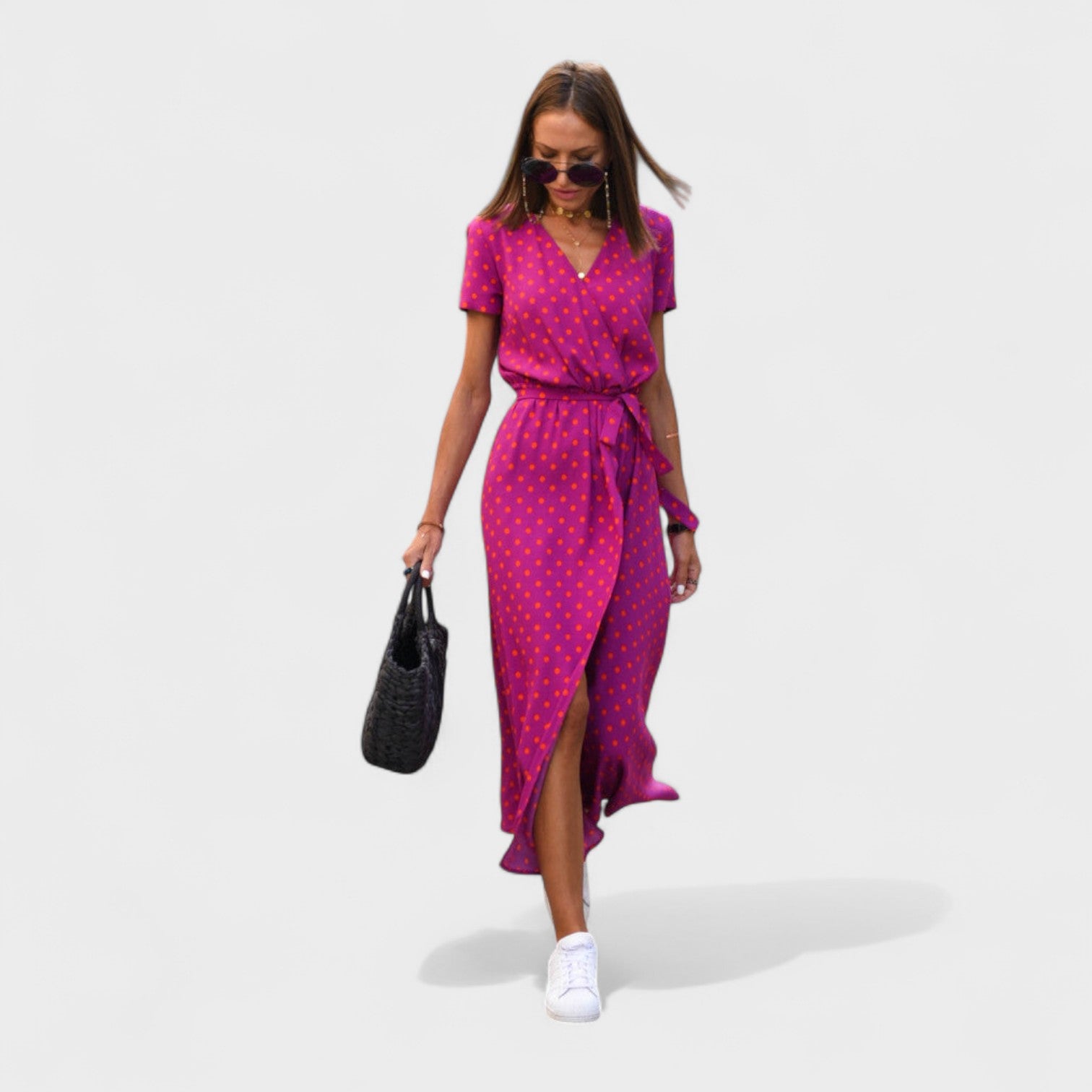 Růžová lilie - Boho Chic šaty