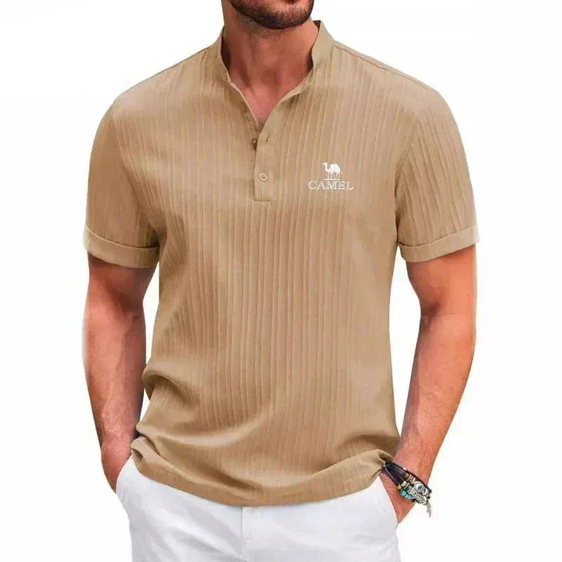 Kamelový Retro Polo