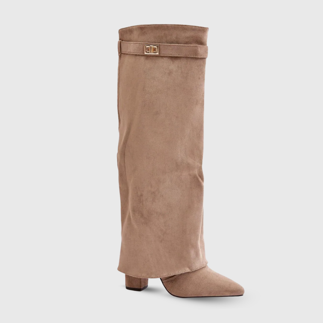 Elegantní vysoké boty s designem