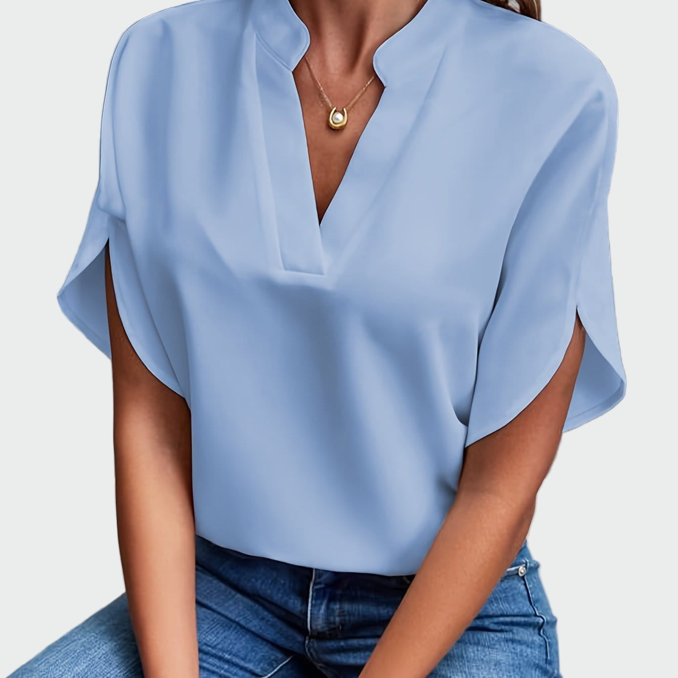 Halenka s drapovaným potiskem