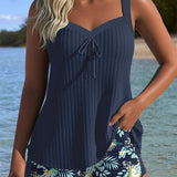 Serafina - Tankini pruhovaný s bikinovými kalhotkami ve dvou kusech