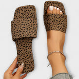 Elisabete - Plátěné mokasíny s leopardím vzorem