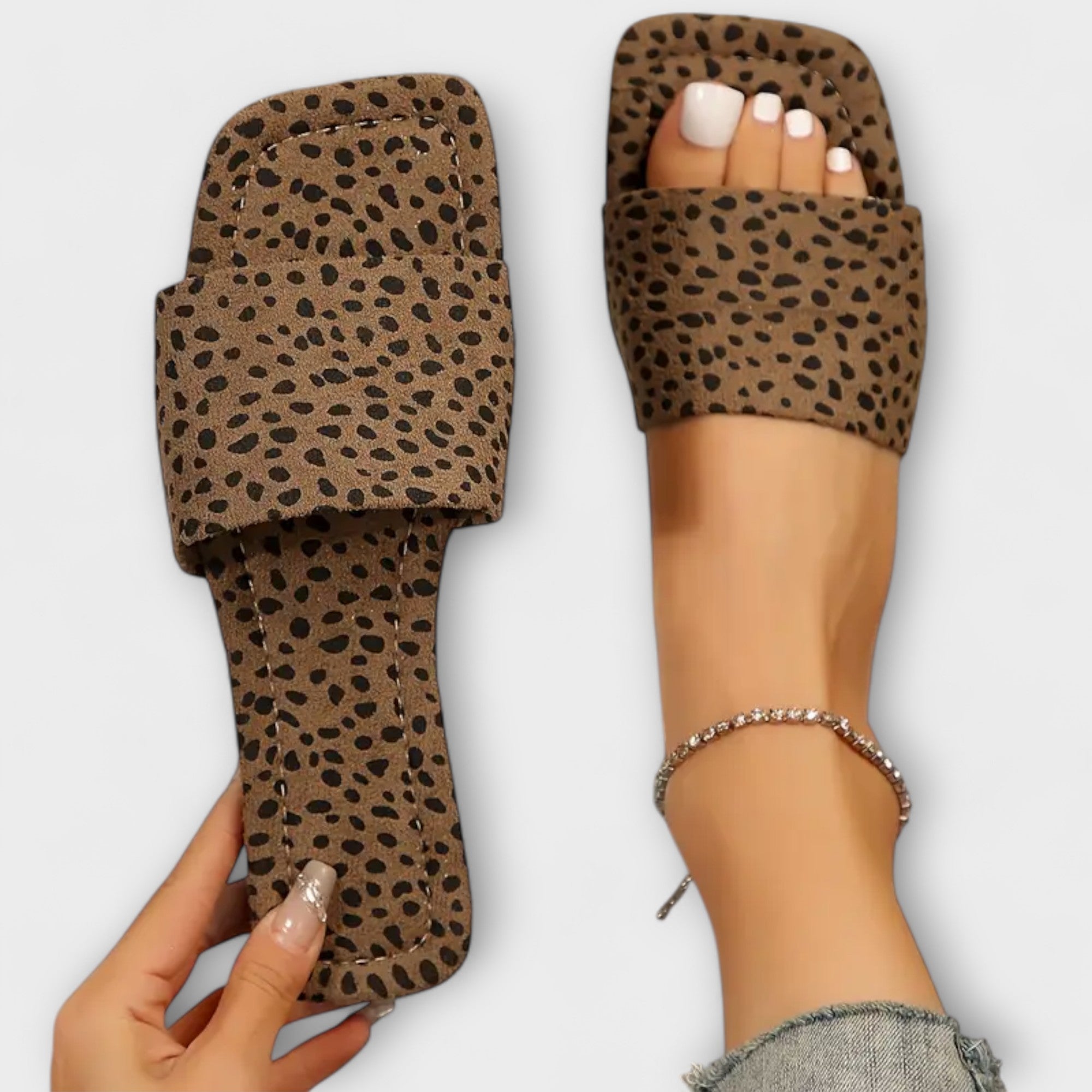 Elisabete - Plátěné mokasíny s leopardím vzorem