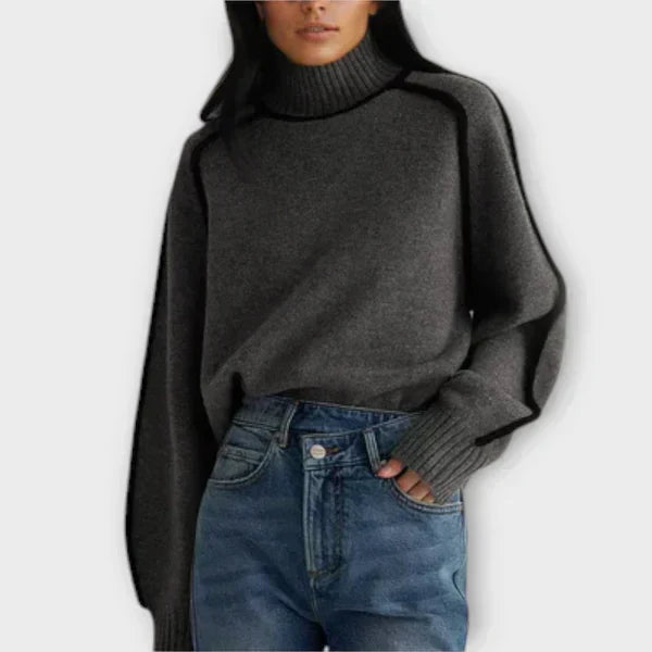 Emília - Elegantní svetr s vysokým výstřihem