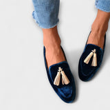 Quinnlyn - Vintage inspirace mokasíny s třásněmi