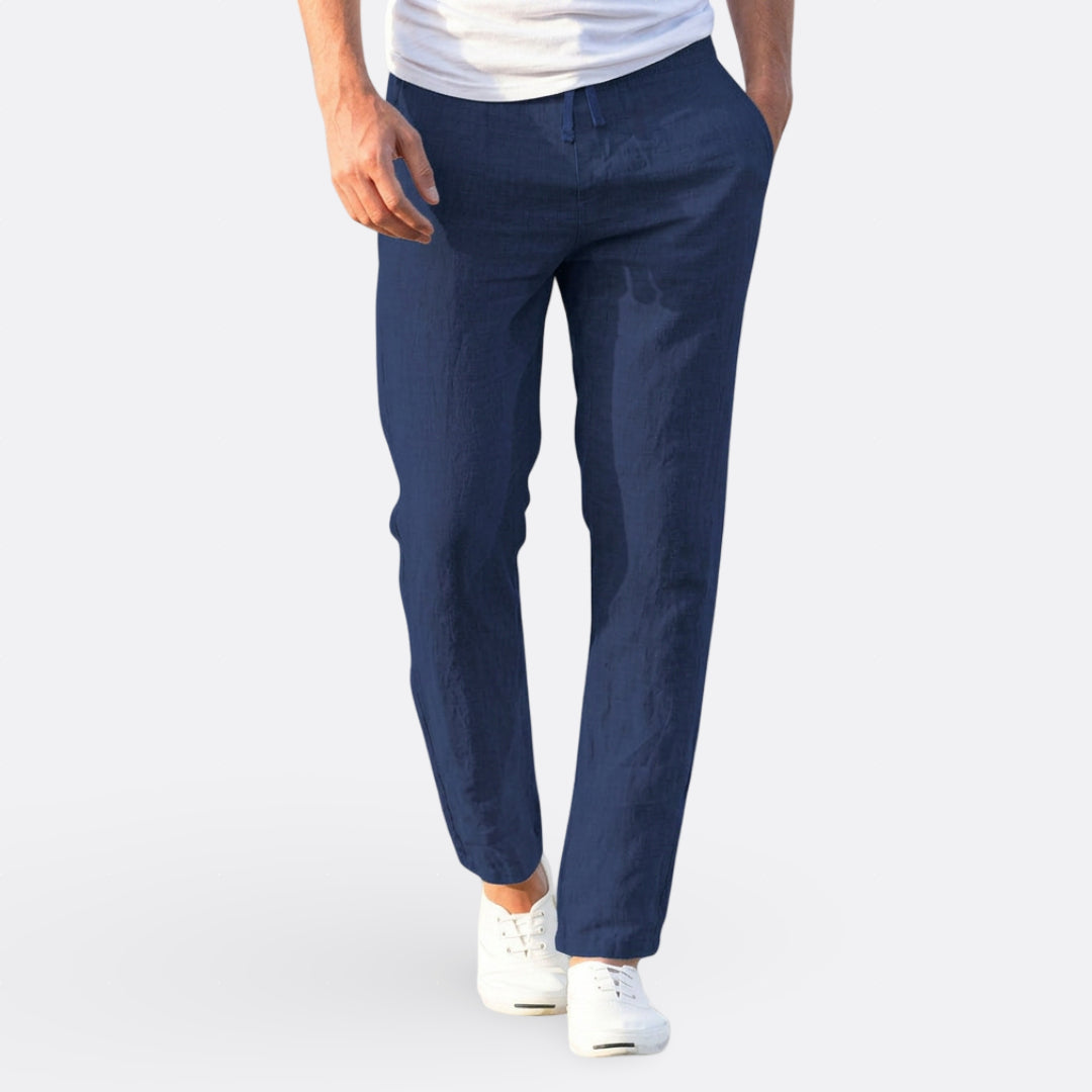 Hélder - Lehká Lněná Casual Kalhoty