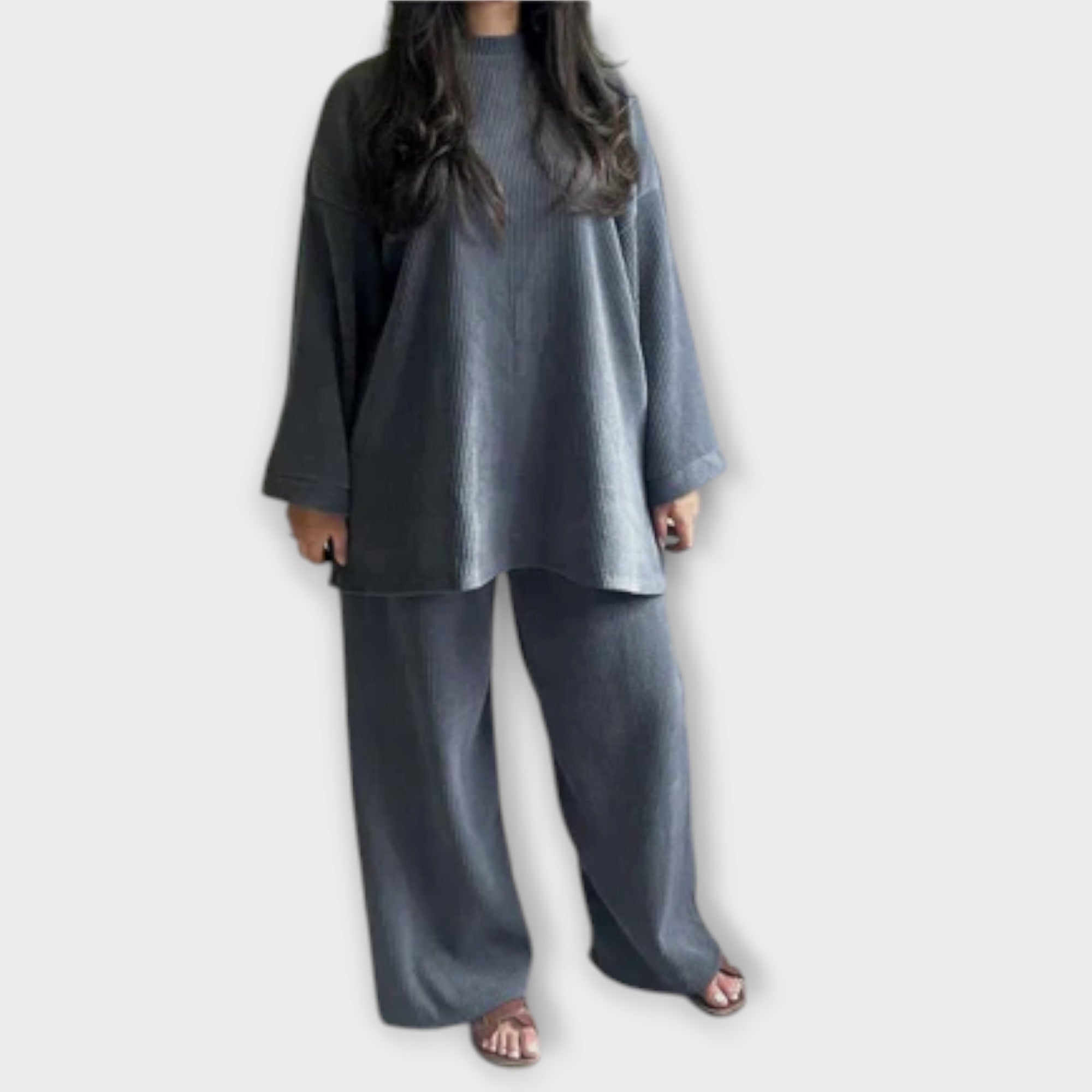 Ingrid - Plus Size Acanalado Souprava