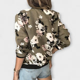Andreia - Elegantní květinová bomber bunda