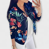 Andreia - Elegantní květinová bomber bunda