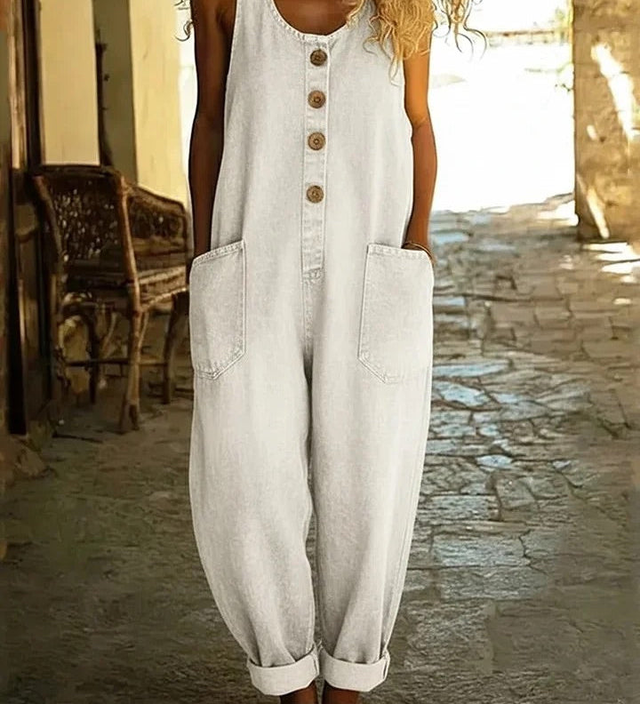 Graça - Vintage Washed Denim Overal