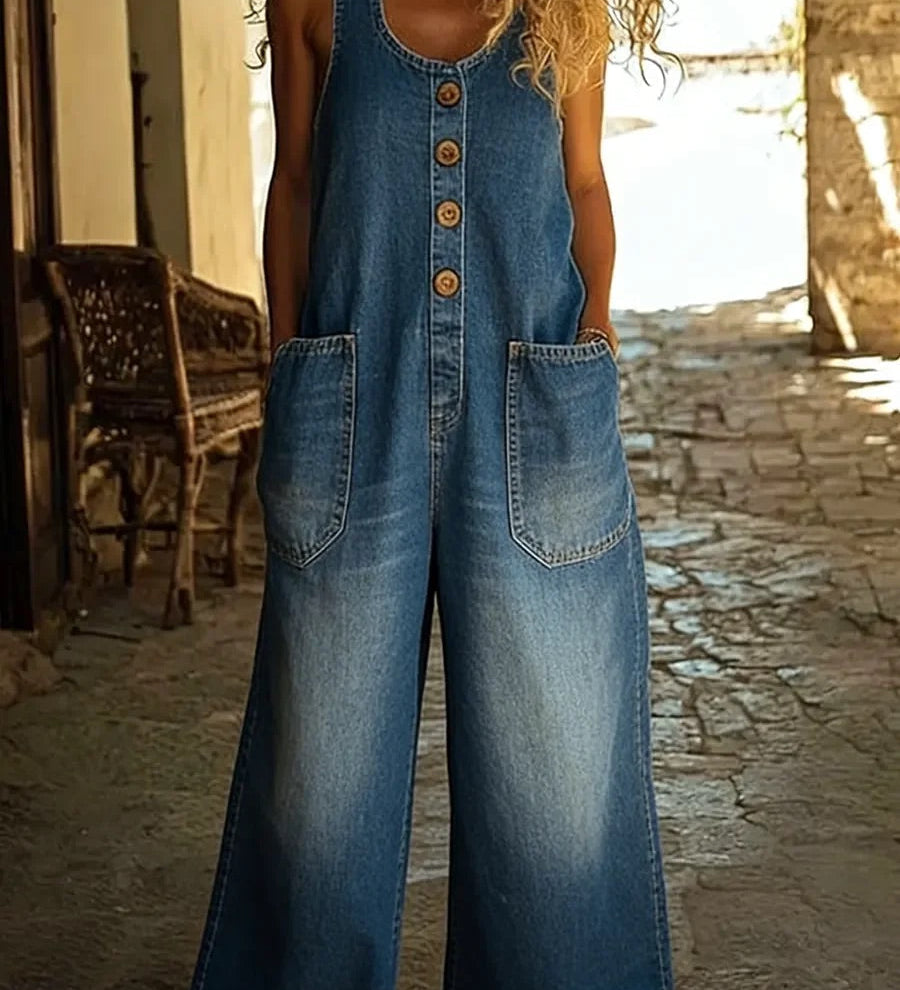 Graça - Vintage Washed Denim Overal