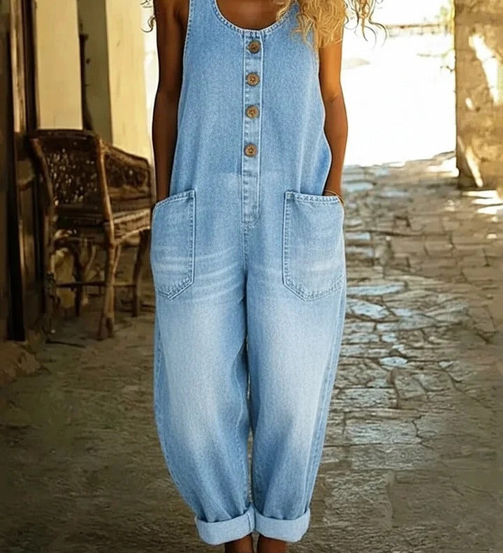 Graça - Vintage Washed Denim Overal